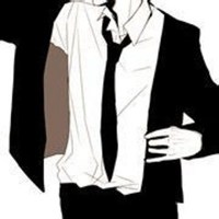 二次元高冷黑白男生头像