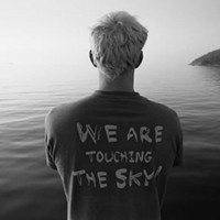 唯美黑白男生背影头像带字