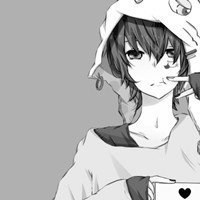 卡通霸气黑白男生