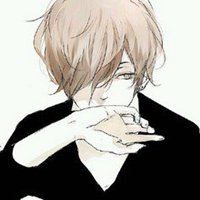 动漫黑白男生头像侧脸