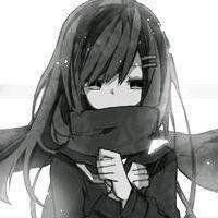 动漫霸气黑白女生头像带字伤感