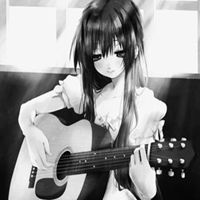 黑白女生头像伤感动漫头像带字