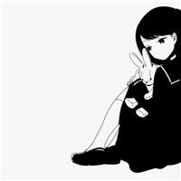 q版黑白女生头像高清头像