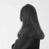 侧脸头像高冷女生黑白