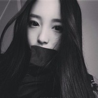 卡通黑白头像高冷女生