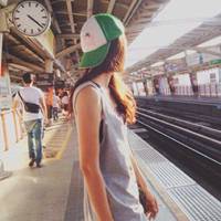 海边清纯背影女生头像高清图片