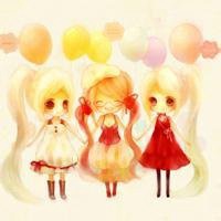 动漫女生闺蜜三人头像带字非主流