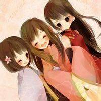 原宿风闺蜜头像三张粉色白边