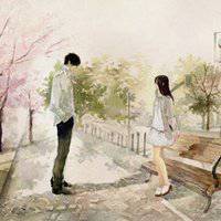 水彩画浪漫微信头像