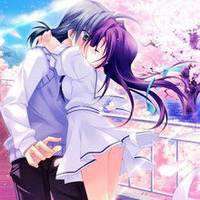 动漫情侣全身接吻头像图片