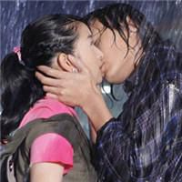 微信头像情侣一男一女接吻