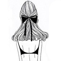 卡通简约女手绘头像唯美