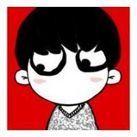 手绘简约白底头像