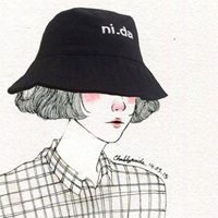 男生头像黑白卡通简约