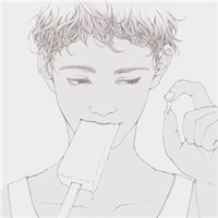 手绘简约头像白底萌芽