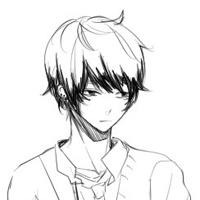 男头卡通男生背影头像白底