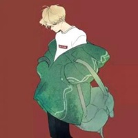 卡通男生白发男头像带字