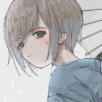 气质淑卡通女生头像背影