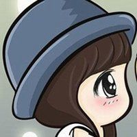 卡通女生戴眼镜长发