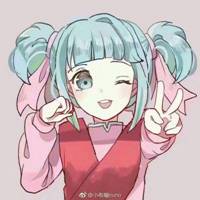 黑白手绘卡通女生头像