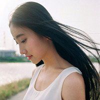 长发侧脸伤感头像黑白头像