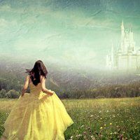 微信头像女生唯美侧面长发披肩