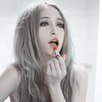 小清新侧脸女生微信唯美