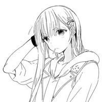 唯美侧脸女生背影