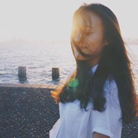 侧脸女生铅笔画