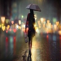 下雨拿着伞的动画头像