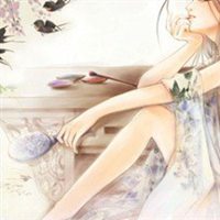 古风女生持剑红衣头像