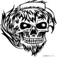 2017骷髅头抽烟动态头像