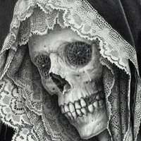 微信女生衣服带骷髅头头像