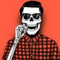 微信有头发的骷髅头头像