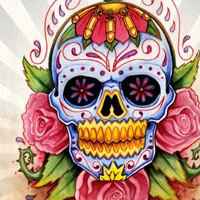 微信动态头像骷髅头冒火