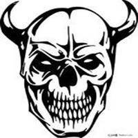 灰色带骷髅头的头像图片