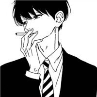 卡通头像抽烟男生头像带字