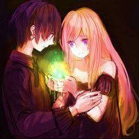 动漫情侣蓝色头像