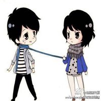 动漫情侣比心头像