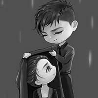 动漫情侣古风唯美头像