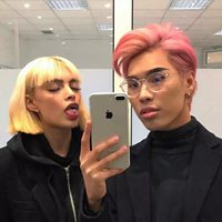 唯美黑白欧美情侣头像背影头像一对