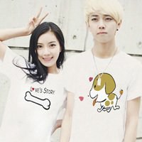 戴眼镜可爱情侣头像