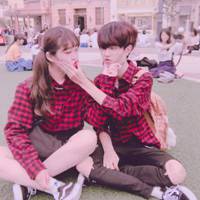 可爱情侣头像萌萌哒真人头像一对