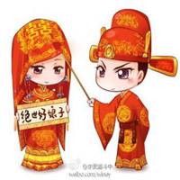 简笔画可爱情侣头像图片