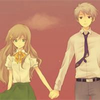 可爱情侣一对两张