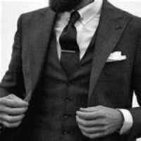 黑白气质男生手绘头像