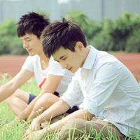 呆萌动漫基友头像一左一右