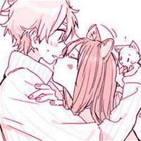 二次元粉色系头像男生