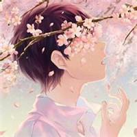 二次元粉色系头像男生