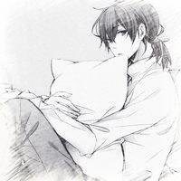 侧面头像男生素描